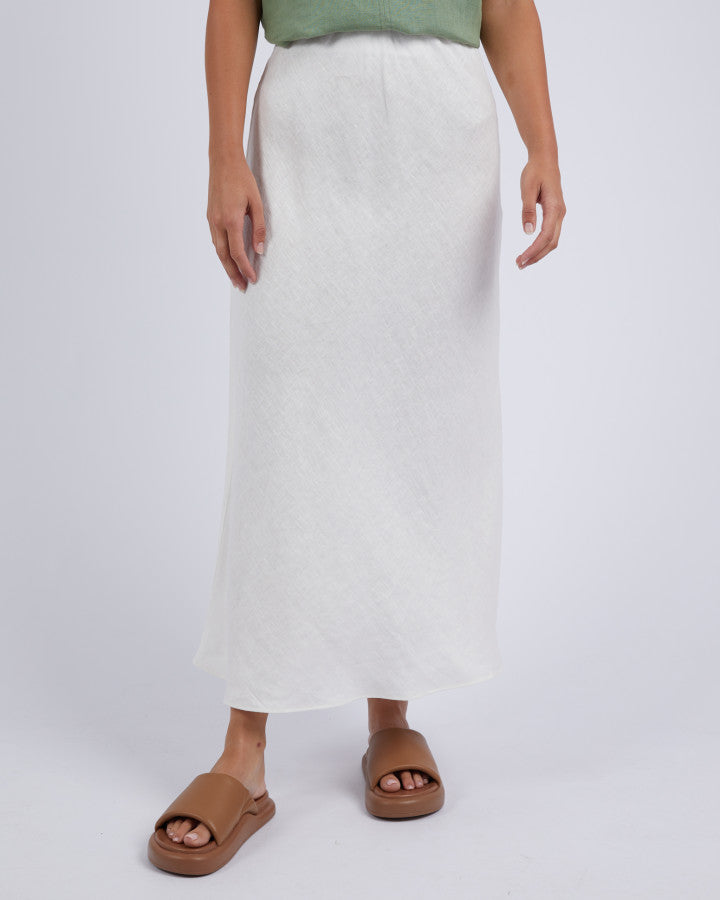 Lyon Slip Skirt | Vanilla White