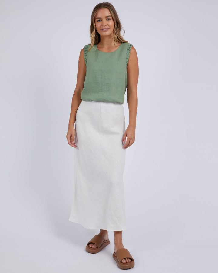 Lyon Slip Skirt | Vanilla White