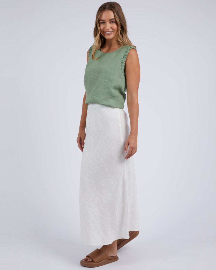 Lyon Slip Skirt | Vanilla White