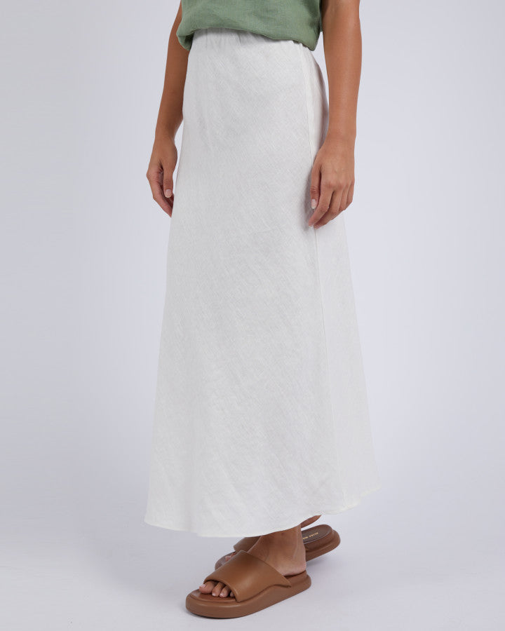 Lyon Slip Skirt | Vanilla White