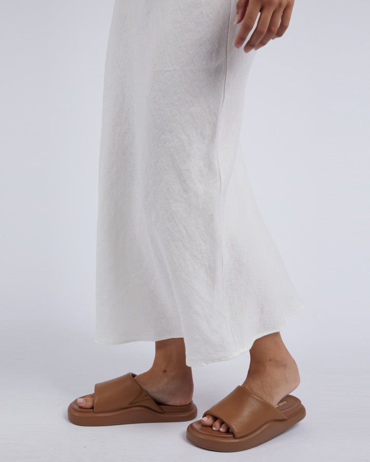 Lyon Slip Skirt | Vanilla White