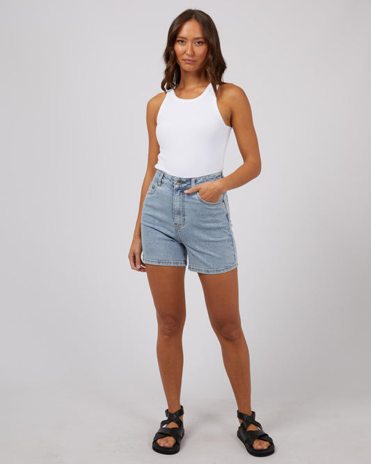 Mila Short Comfort Fit | Mid Blue