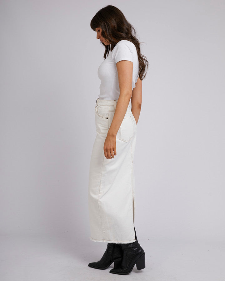 Ray Comfort Maxi Skirt | Vintage White