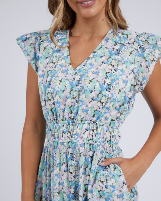 Rosette Floral Dress