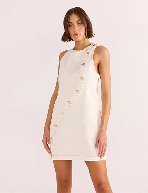 Tabitha Wave Button Mini Dress