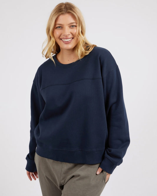 Shelley Fleece Crew | Navy