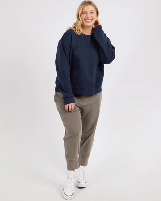 Shelley Fleece Crew | Navy