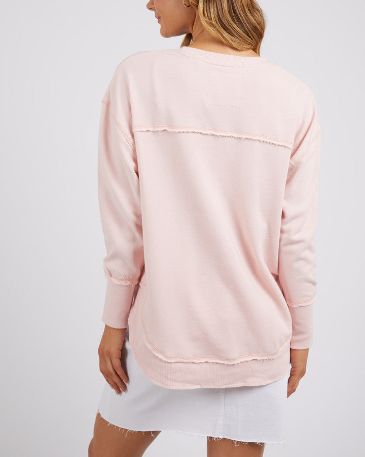 Simplified Metallic Crew | Pale Pink