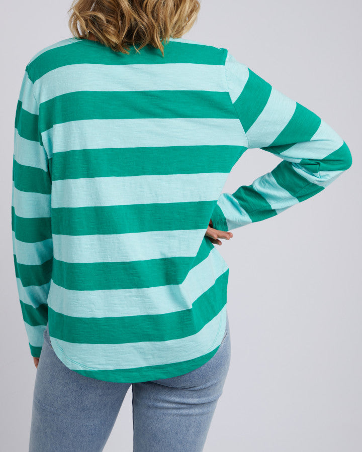 Spritz Stripe L/S Tee | Green