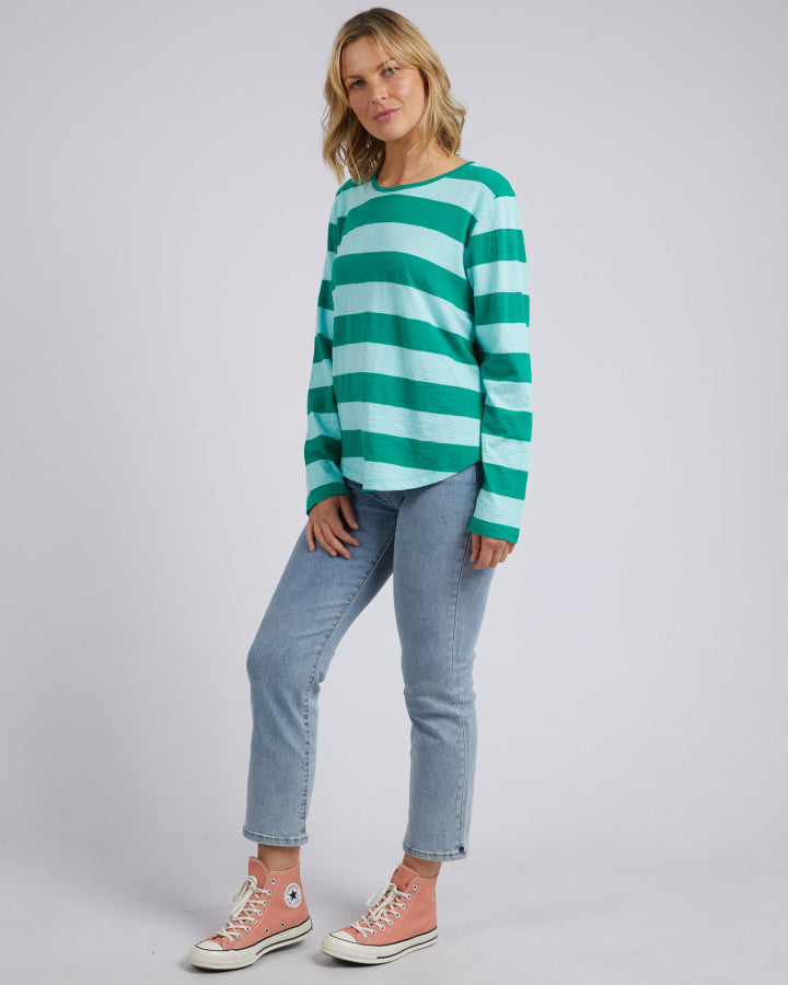 Spritz Stripe L/S Tee | Green