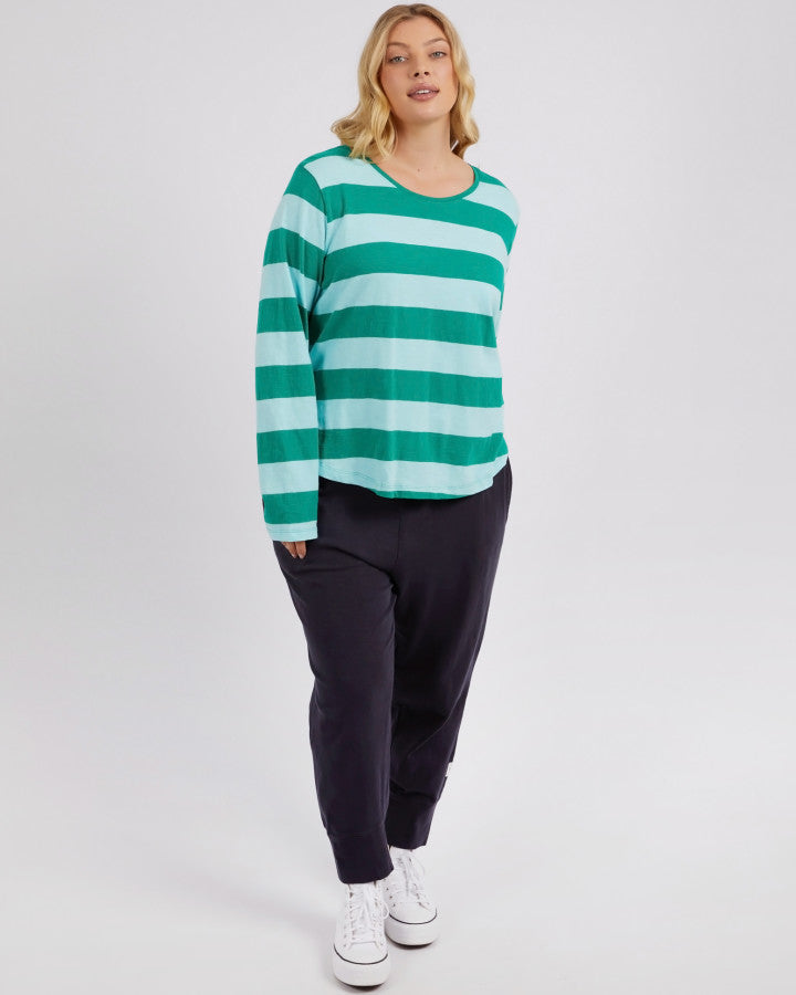 Spritz Stripe L/S Tee | Green