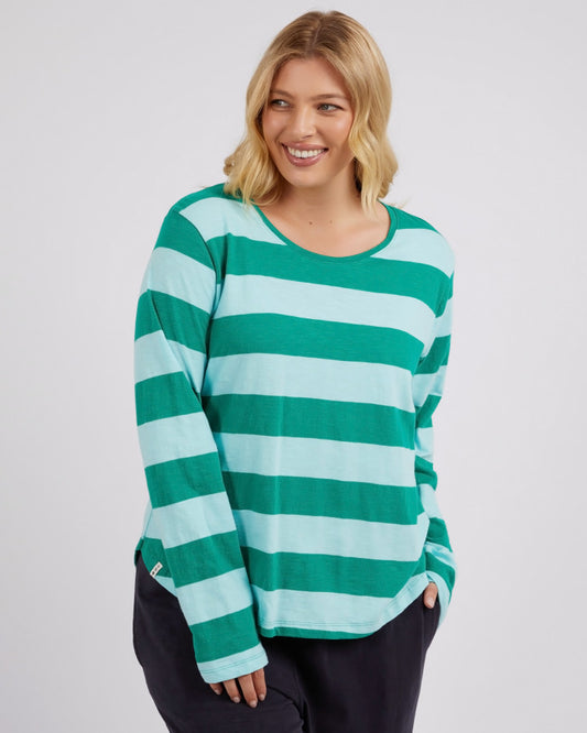 Spritz Stripe L/S Tee | Green