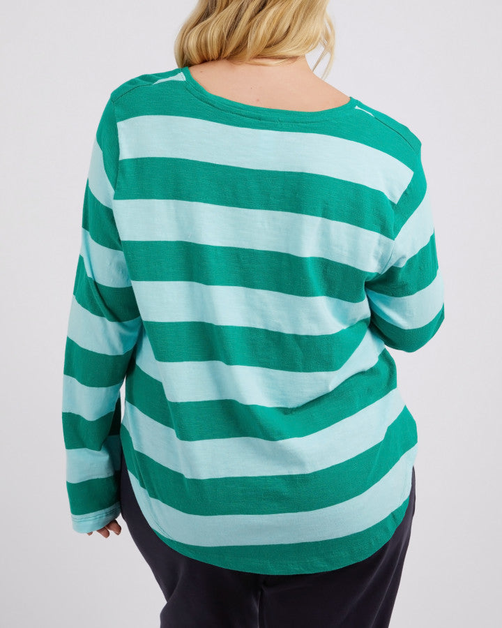 Spritz Stripe L/S Tee | Green