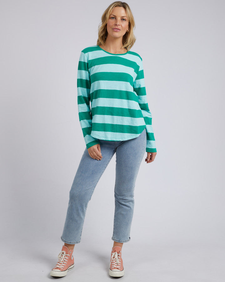 Spritz Stripe L/S Tee | Green