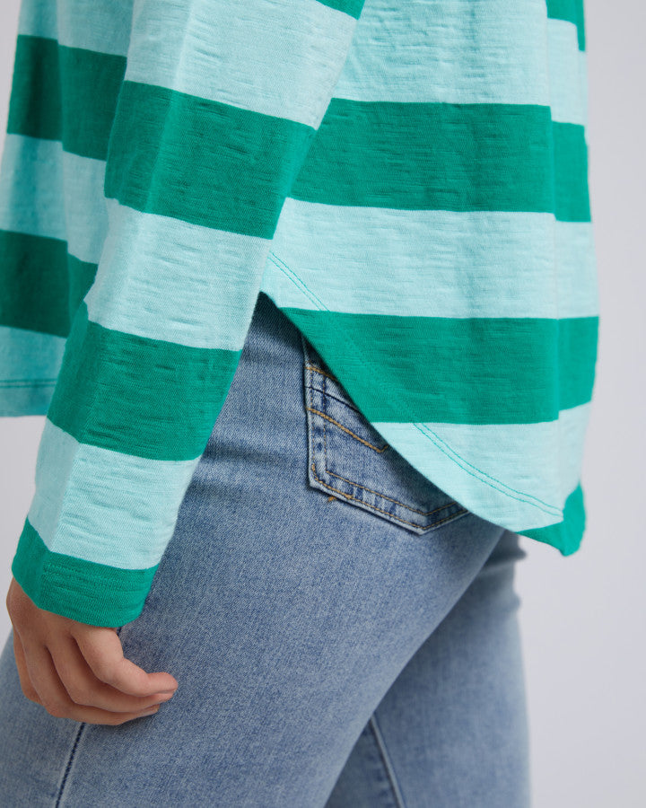 Spritz Stripe L/S Tee | Green