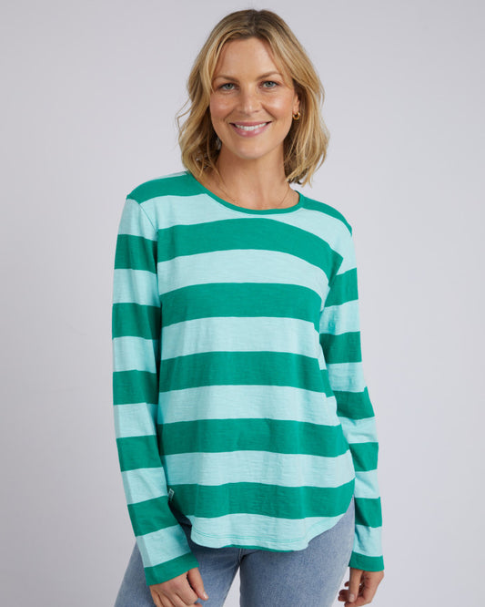 Spritz Stripe L/S Tee | Green