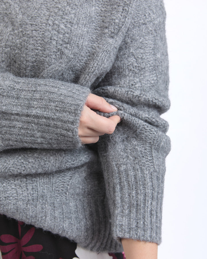 Tallulah Cable Knit | Charcoal