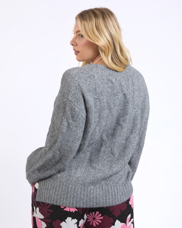 Tallulah Cable Knit | Charcoal