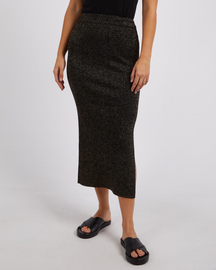 Tessa Metallic Knit Skirt