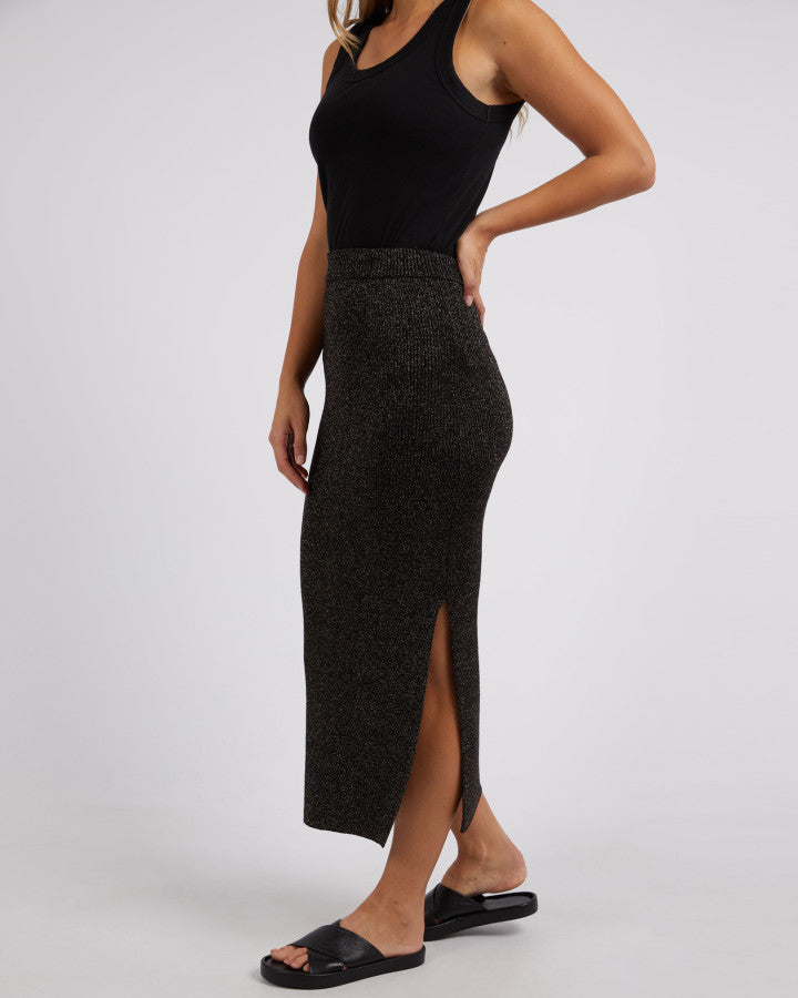 Tessa Metallic Knit Skirt