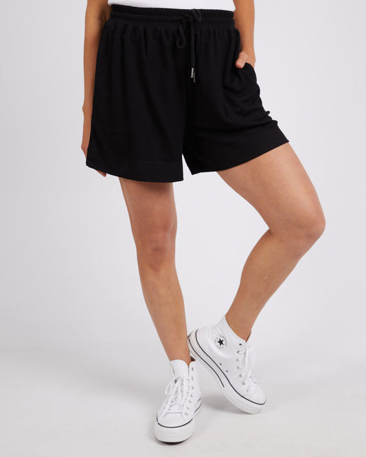 Xanthe Rib Shorts | Black