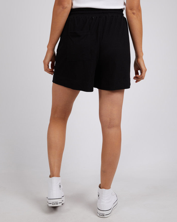 Xanthe Rib Shorts | Black