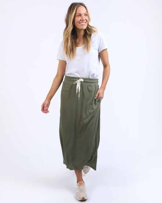 Xanthe Rib Skirt | Clover