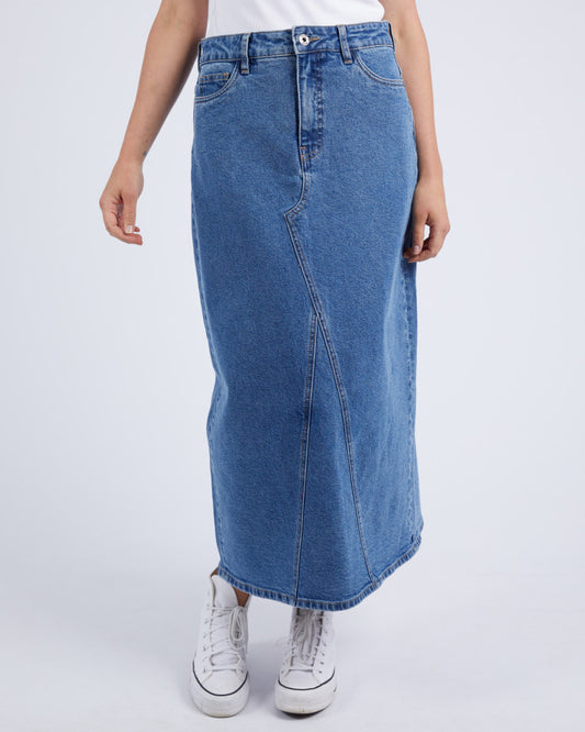 Zoe Midi Denim Skirt