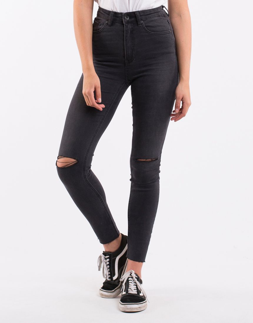 The Vice High Skinny Wrecked Black Slash – Elsie & Florence