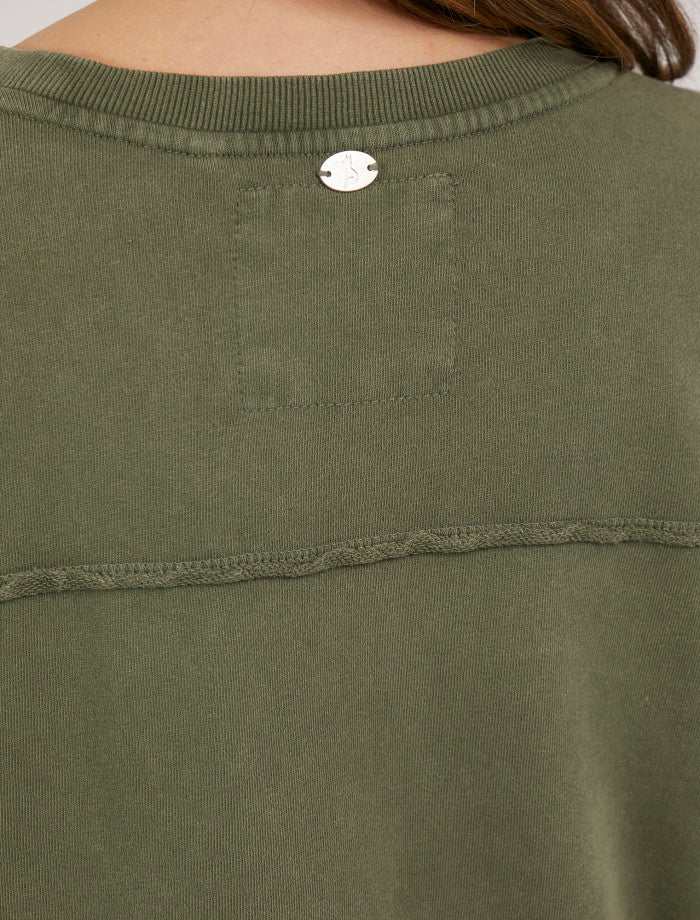 Washed Simplified Crew | Khaki